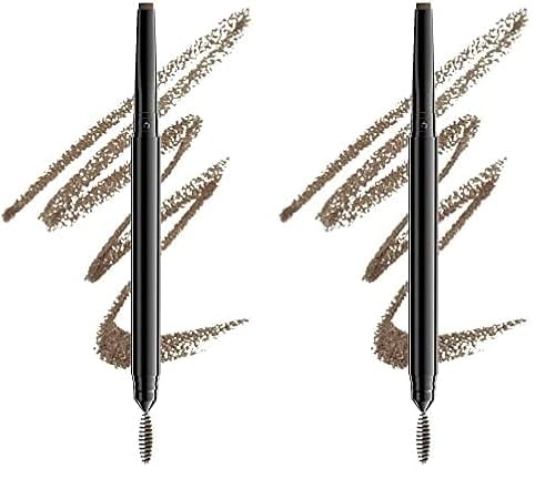 NYX Professional Makeup Augenbrauenstift, Precision Brow Pencil, Beidseitig mit flachem Augenbrauenstift und Bürstchen, Vegane Formel, Farbton: Ash Brown (Packung mit 2) von NYX PROFESSIONAL MAKEUP