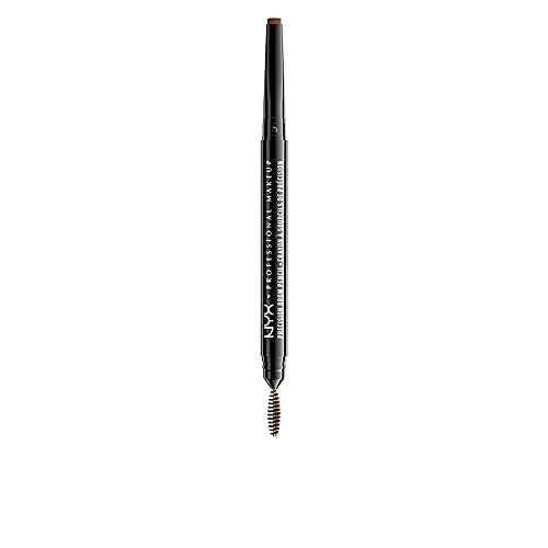 NYX Professional Makeup Augenbrauenstift, Precision Brow Pencil, Beidseitig mit flachem Augenbrauenstift und Bürstchen, Vegane Formel, Farbton: Soft Brown von NYX PROFESSIONAL MAKEUP