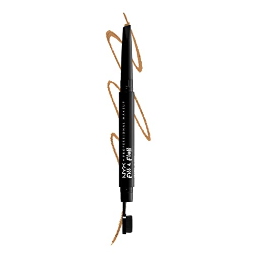 NYX Professional Makeup Augenbrauenstift mit Wachs-Formel, präziser Spitze und Verblender-Bürste, Fill & Fluff Eyebrow Pomade Pencil, Blonde (Blond) von NYX PROFESSIONAL MAKEUP