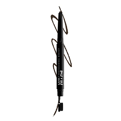 NYX Professional Makeup Augenbrauenstift mit Wachs-Formel, präziser Spitze und Verblender-Bürste, Fill & Fluff Eyebrow Pomade Pencil, Espresso (Braun) von NYX PROFESSIONAL MAKEUP