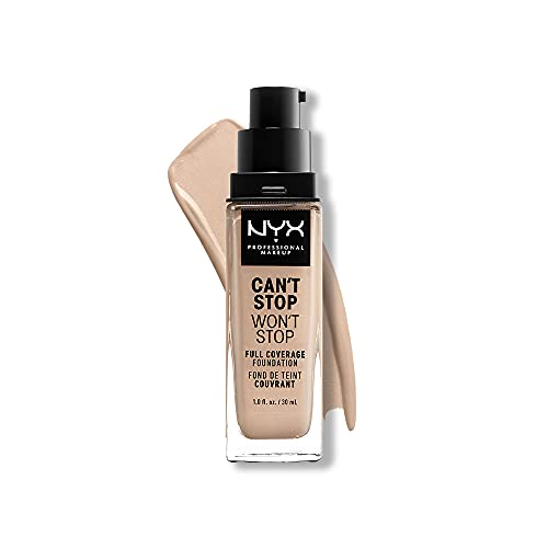 NYX Professional Makeup Can't Stop Won't Stop Full Coverage Foundation, Langanhaltend, Wasserfest, Vegane Formel, Mattierter Teint, Farbton: Alabaster von NYX PROFESSIONAL MAKEUP