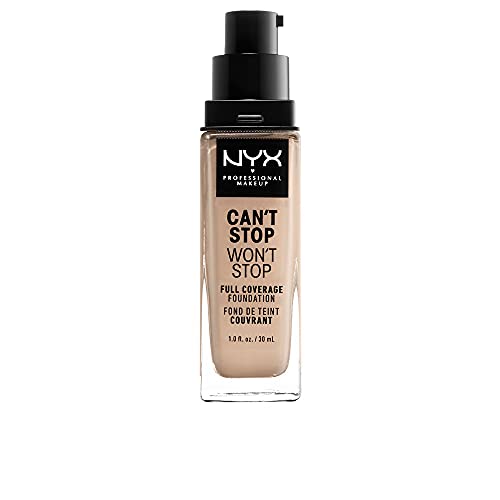 NYX Professional Makeup Can't Stop Won't Stop Full Coverage Foundation, Langanhaltend, Wasserfest, Vegane Formel, Mattierter Teint, Farbton: Alabaster von NYX PROFESSIONAL MAKEUP