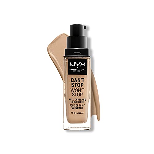 NYX Professional Makeup Can't Stop Won't Stop Full Coverage Foundation, Langanhaltend, Wasserfest, Vegane Formel, Mattierter Teint, Farbton: Buff von NYX PROFESSIONAL MAKEUP