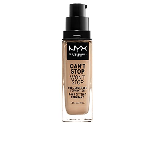 NYX Professional Makeup Can't Stop Won't Stop Full Coverage Foundation, Langanhaltend, Wasserfest, Vegane Formel, Mattierter Teint, Farbton: Buff von NYX PROFESSIONAL MAKEUP