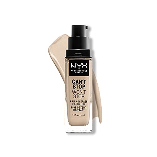 NYX Professional Makeup Can't Stop Won't Stop Full Coverage Foundation, Langanhaltend, Wasserfest, Vegane Formel, Mattierter Teint, Farbton: Fair von NYX PROFESSIONAL MAKEUP