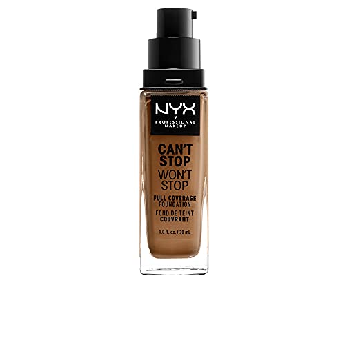 NYX Professional Makeup Can't Stop Won't Stop Full Coverage Foundation, Langanhaltend, Wasserfest, Vegane Formel, Mattierter Teint, Farbton: Nutmeg von NYX PROFESSIONAL MAKEUP