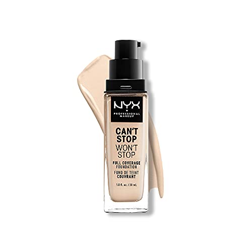 NYX Professional Makeup Can't Stop Won't Stop Full Coverage Foundation, Langanhaltend, Wasserfest, Vegane Formel, Mattierter Teint, Farbton: Pale von NYX PROFESSIONAL MAKEUP