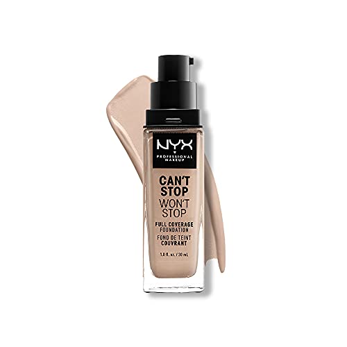 NYX Professional Makeup Can't Stop Won't Stop Full Coverage Foundation, Langanhaltend, Wasserfest, Vegane Formel, Mattierter Teint, Farbton: Porcelain NYX Professional Makeup Can't Stop Won't Stop Full Coverage Foundation, Langanhaltend, Wasserfest, Vegane Formel, Mattierter Teint, Farbton: Porcelain von NYX PROFESSIONAL MAKEUP