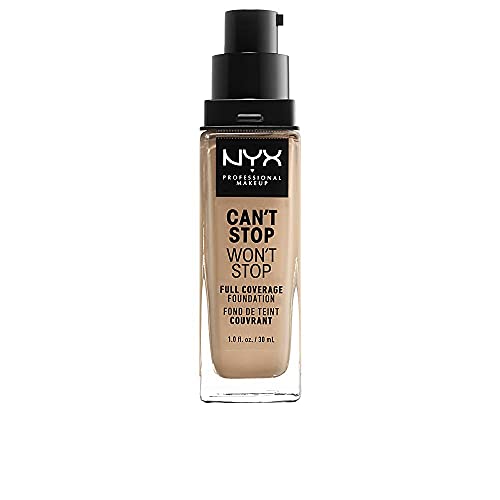 NYX Professional Makeup Can't Stop Won't Stop Full Coverage Foundation, Langanhaltend, Wasserfest, Vegane Formel, Mattierter Teint, Farbton: Soft beige von NYX PROFESSIONAL MAKEUP