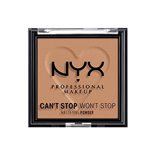 NYX Professional Makeup Can’t Stop Won’t Stop Mattifying Powder Caramel für einen mattierten Teint und reduzierten Glanz von NYX PROFESSIONAL MAKEUP