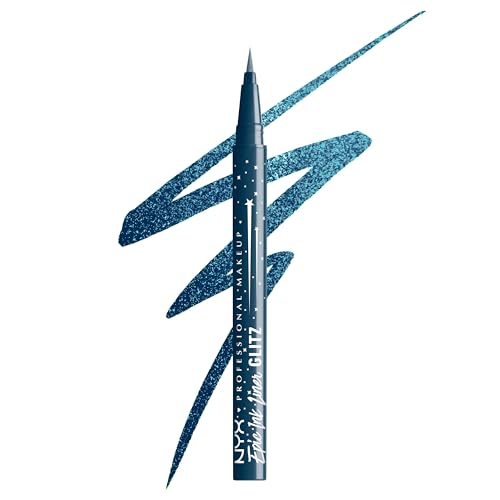 NYX Professional Makeup Epic Ink Liner Jeanz Denim Dazzle – wasserfester Flüssig-Eyeliner in Dunkelblau mit glitzerndem Finish, 1 ml NYX Professional Makeup Epic Ink Liner Jeanz Denim Dazzle – wasserfester Flüssig-Eyeliner in Dunkelblau mit glitzerndem Finish, 1 ml von NYX PROFESSIONAL MAKEUP