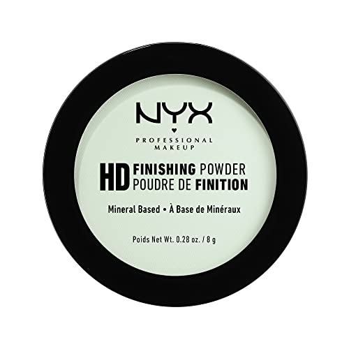 NYX Professional Makeup High Definition Finishing Powder, Gepresstes Puder, Perfektionierte Haut, Mattes Finish, Ölabsorbierend, Vegane Formel, Farbton: Mint Green von NYX PROFESSIONAL MAKEUP