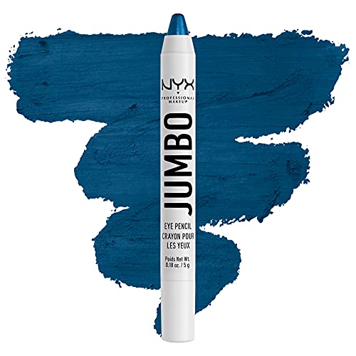 NYX Professional Makeup Jumbo Eye Pencil, strahlender Eyeliner, ohne Zerren oder Verblassen, 741 Blueberry Pop, Lidschatten, Primer und Eyeliner in Einem, anspitzbar, 5 g von NYX PROFESSIONAL MAKEUP