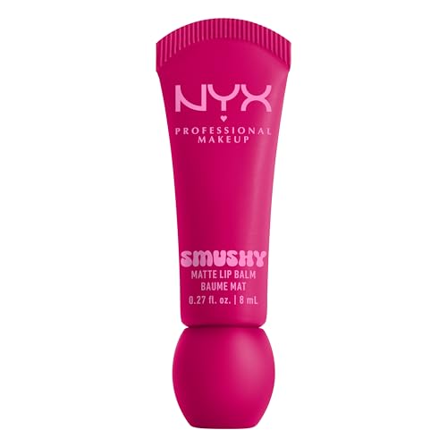 NYX Professional Makeup Lip Balm, matte, aufbaubare Farbe, angenehmes Tragegefühl, einzigartiger, süßer Duft, Smushy Matte Lip Balm, She's Serving von NYX PROFESSIONAL MAKEUP