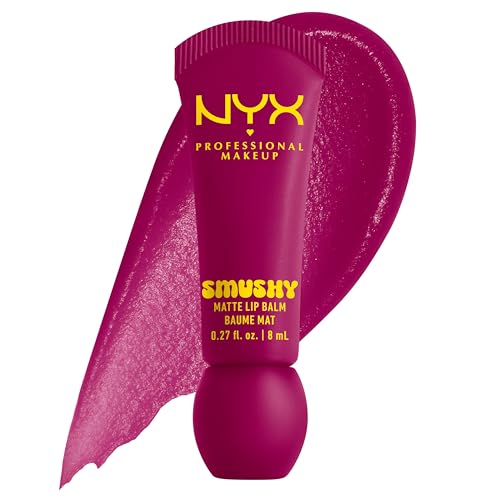 NYX Professional Makeup Lip Balm, matte, aufbaubare Farbe, angenehmes Tragegefühl, einzigartiger, süßer Duft, Smushy Matte Lip Balm, Silly Sippin' von NYX PROFESSIONAL MAKEUP