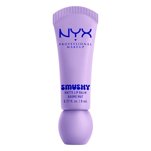 NYX Professional Makeup Lip Balm, matte, aufbaubare Farbe, angenehmes Tragegefühl, einzigartiger, süßer Duft, Smushy Matte Lip Balm, Sugar Smush von NYX PROFESSIONAL MAKEUP