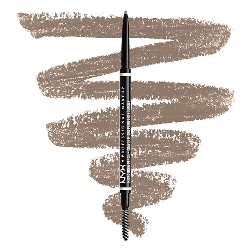 NYX Professional Makeup Micro Brow Pencil, Doppelseitig mit ausdrehbarem Augenbrauenstift und Bürstchen, Vegane Formel, Farbton: Ash Blonde von NYX PROFESSIONAL MAKEUP