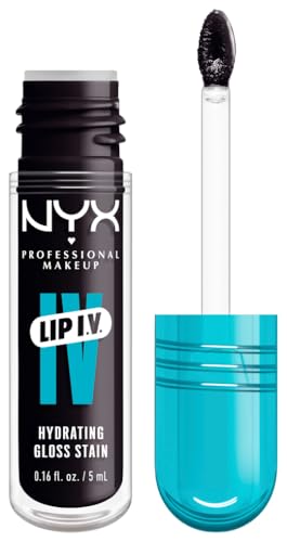 NYX Professional Makeup Feuchtigkeitsspendender Lipgloss und Lip Stain, Bis zu 12 Stunden Pflege, Lip IV Hydrating Gloss Stain, Farbe: Grape Gushin' von NYX PROFESSIONAL MAKEUP