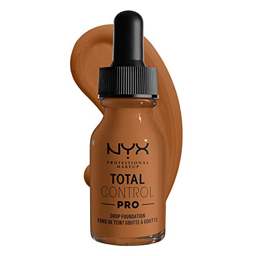 NYX Professional Makeup Total Control Pro Drop Foundation, Flüssiges Make up, Individuelle und aufbaubare Deckkraft, Vegane Formel, True-to-Skin Finish, 13 ml, Farbton: Almond von NYX PROFESSIONAL MAKEUP