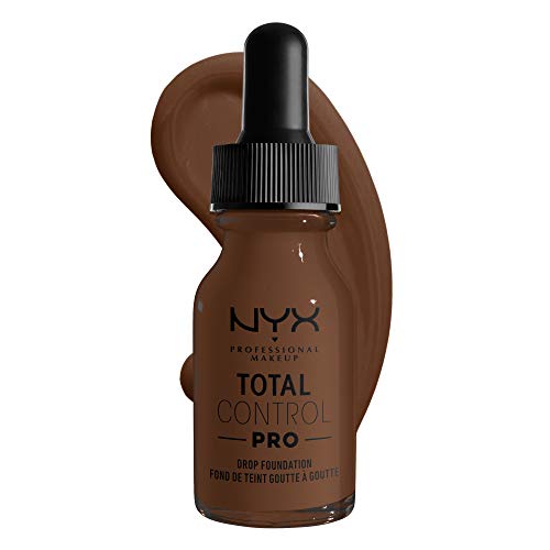 NYX Professional Makeup Total Control Pro Drop Foundation, Flüssiges Make up, Individuelle und aufbaubare Deckkraft, Vegane Formel, True-to-Skin Finish, 13 ml, Farbton: Deep von NYX PROFESSIONAL MAKEUP