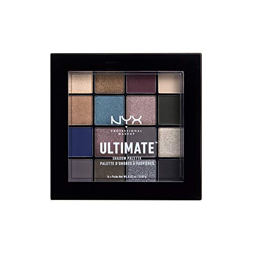 NYX Professional Makeup Ultimate Shadow Palette, Lidschattenpalette, 16 Farbtöne, Schimmernd und Metallisch, Individuelles Finish, Vegane Formel, Farbton: Ash von NYX PROFESSIONAL MAKEUP