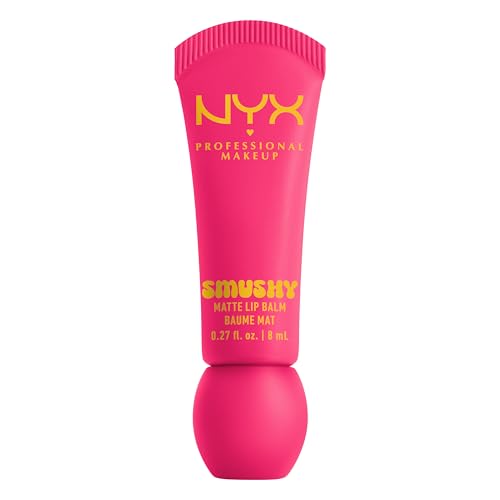 NYX Professional Makeup Lip Balm, matte, aufbaubare Farbe, angenehmes Tragegefühl, einzigartiger, süßer Duft, Smushy Matte Lip Balm, Sweet Smack von NYX PROFESSIONAL MAKEUP