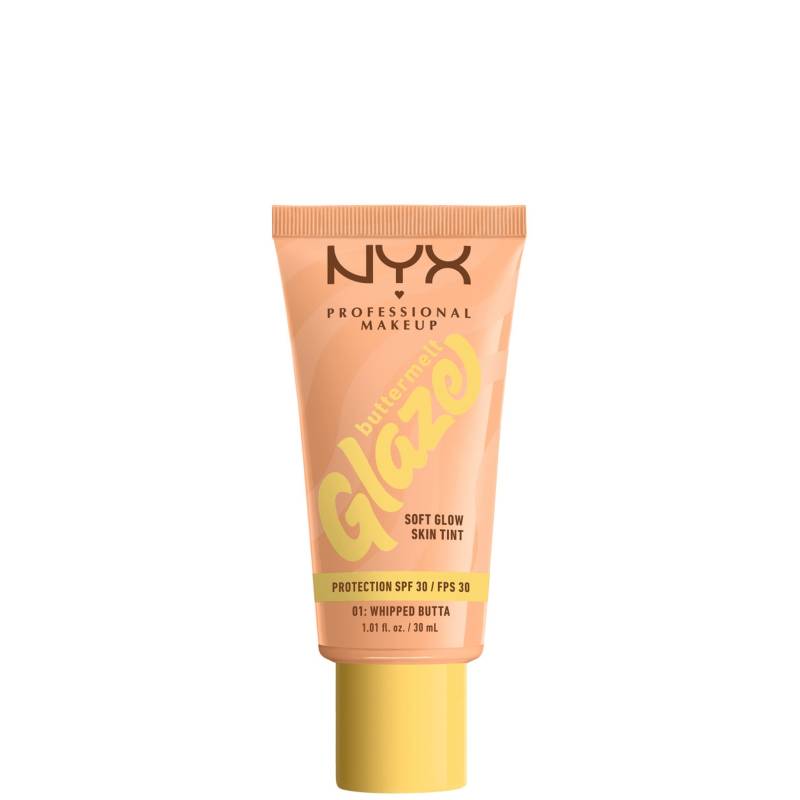 NYX Professional Makeup Buttermelt Glaze Soft Glow Skin Tint + SPF/FPS 30 Foundation (Various Shades) - Whipped von NYX Professional Makeup