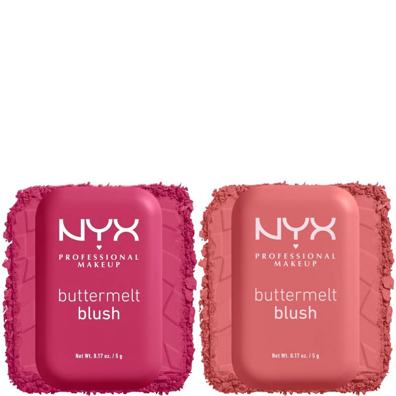 NYX Professional Makeup Buttermelt Powder Blush up to 12H Wear Blush Bundle (Various Shades) - Butta Than Before von NYX Professional Makeup
