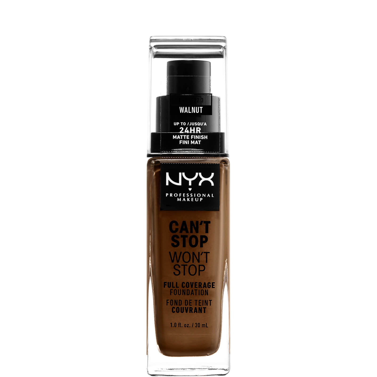 NYX Professional Makeup Can't Stop Won't Stop 24 Hour Foundation (verschiedene Farbtöne) - Walnut von NYX Professional Makeup