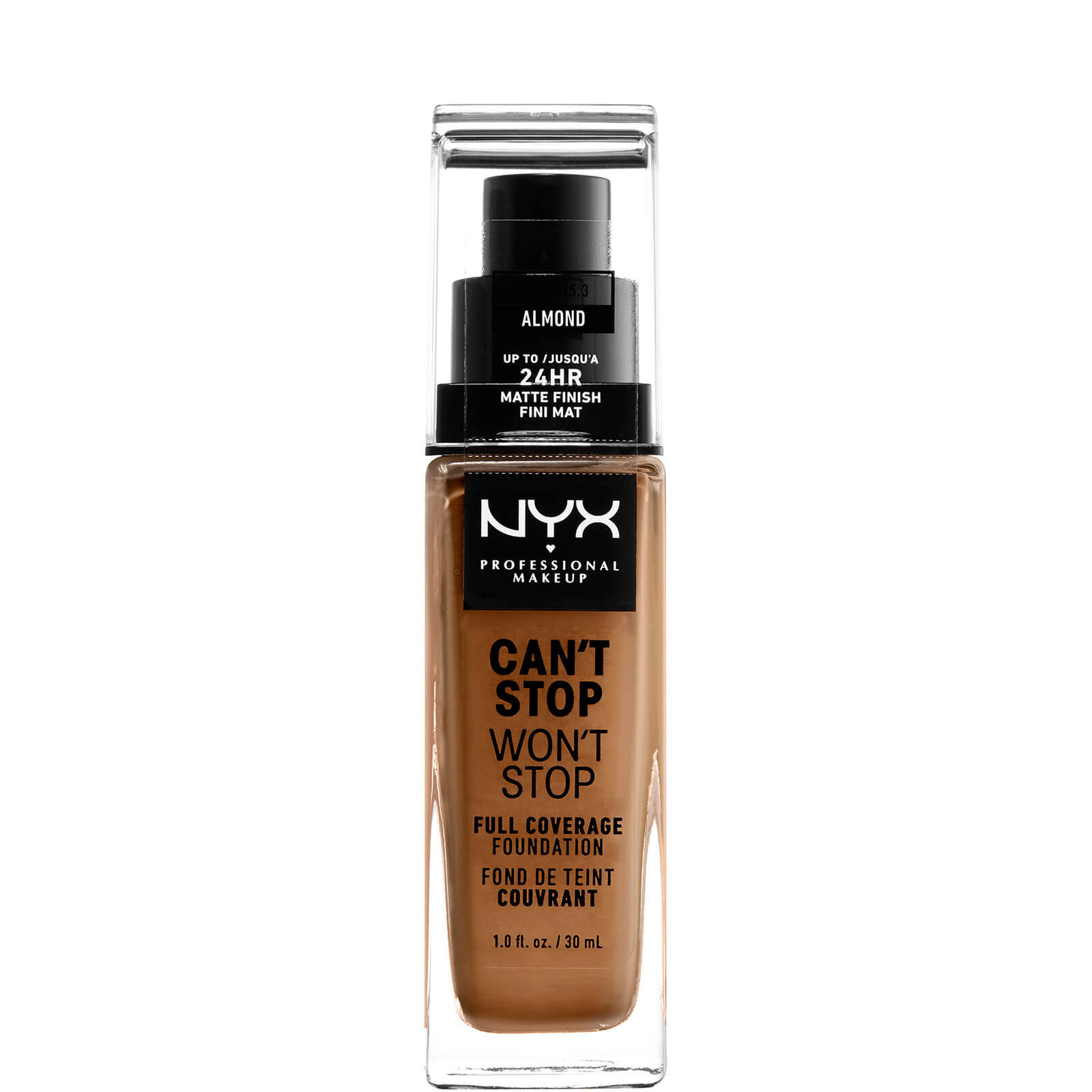 NYX Professional Makeup Can't Stop Won't Stop 24 Hour Foundation (verschiedene Farbtöne) - Almond von NYX Professional Makeup