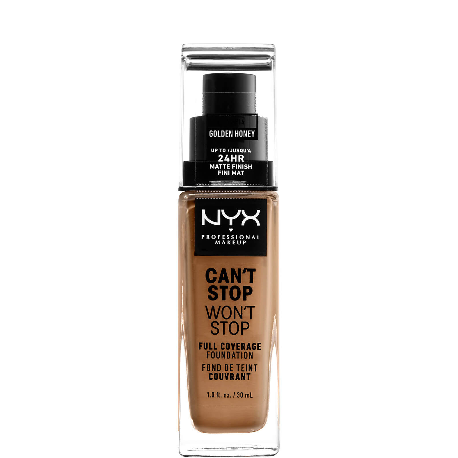 NYX Professional Makeup Can't Stop Won't Stop 24 Hour Foundation (verschiedene Farbtöne) - Golden Honey von NYX Professional Makeup