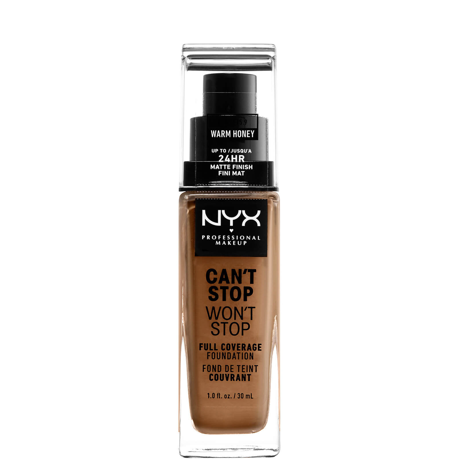 NYX Professional Makeup Can't Stop Won't Stop 24 Hour Foundation (verschiedene Farbtöne) - Warm Honey von NYX Professional Makeup