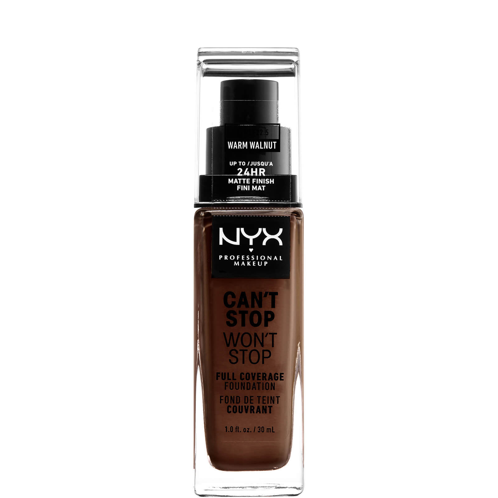 NYX Professional Makeup Can't Stop Won't Stop 24 Hour Foundation (verschiedene Farbtöne) - Warm Walnut von NYX Professional Makeup