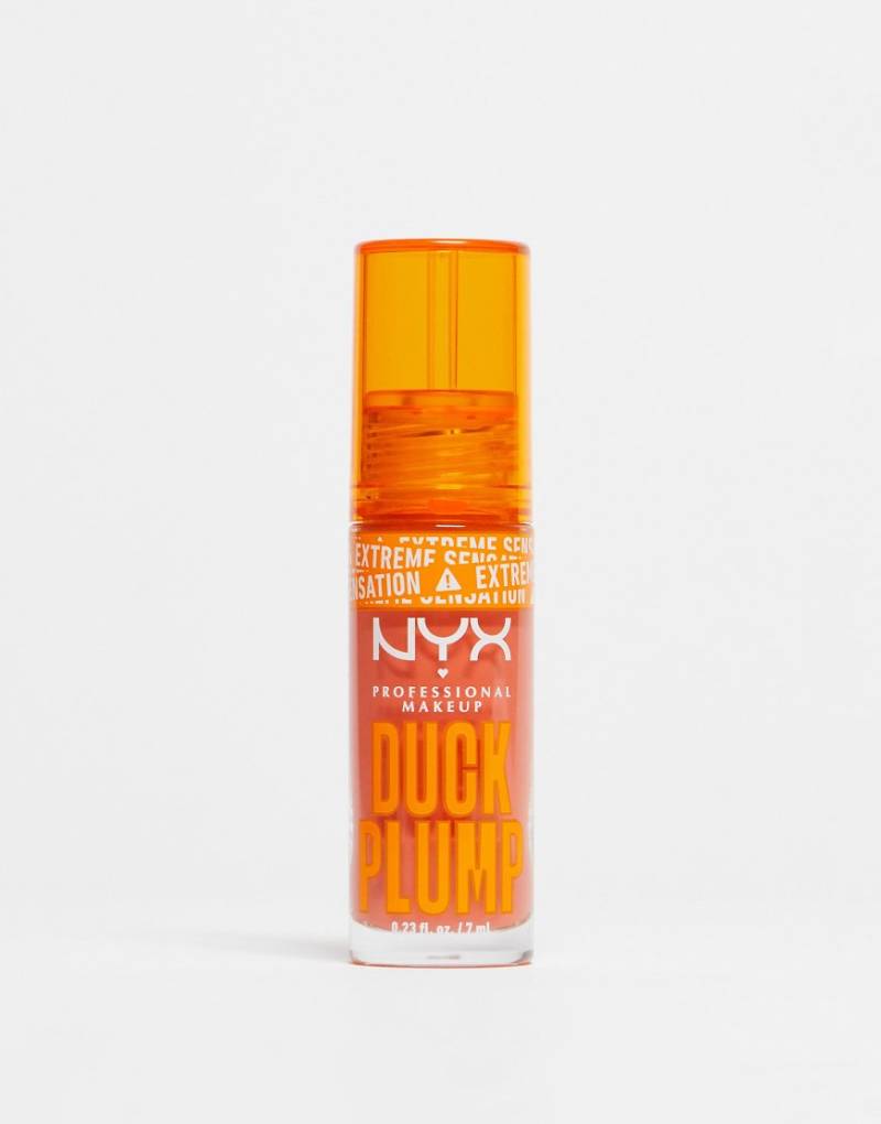 NYX Professional Makeup - Duck Plump - Optisch aufpolsternder Lipgloss in Peach Out-Orange von NYX Professional Makeup