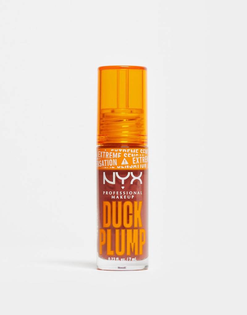 NYX Professional Makeup - Duck Plump - Optisch aufpolsterndes Lipgloss in Brick Of Time-Braun von NYX Professional Makeup