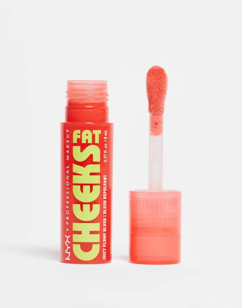 NYX Professional Makeup - Fat Cheeks Juicy Liquid Blush - Flüssig-Rouge - Peach Plunge-Orange von NYX Professional Makeup