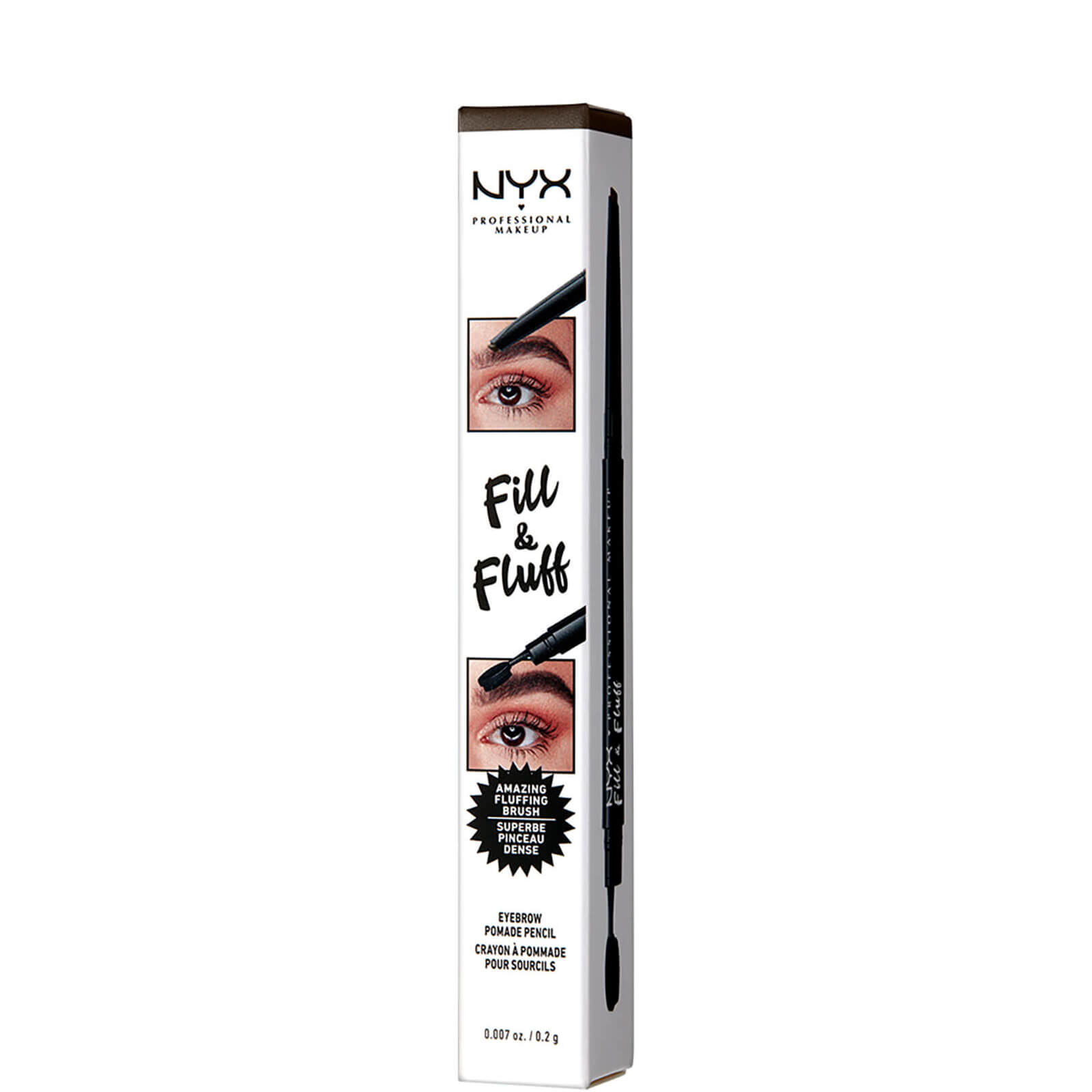 NYX Professional Makeup Fill and Fluff Eyebrow Pomade Pencil 0.2g (Various Shades) - Espresso von NYX Professional Makeup