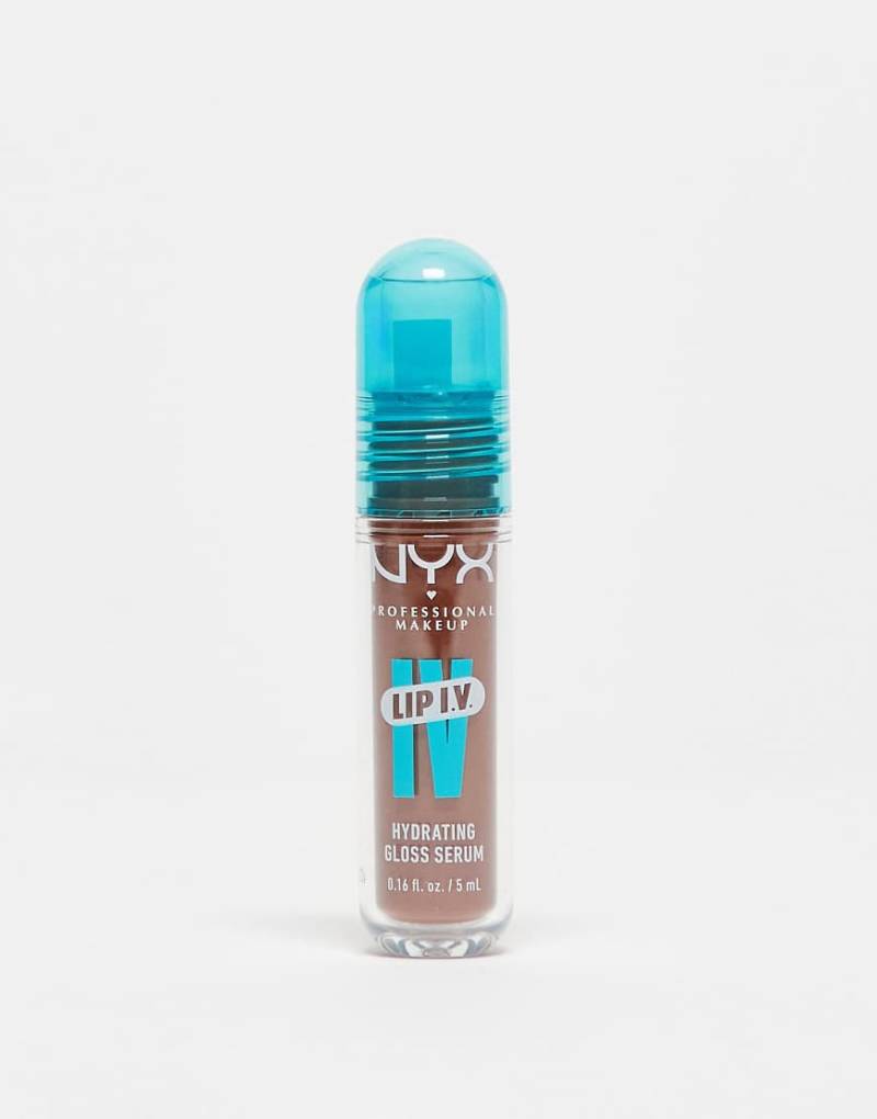 NYX Professional Makeup - Lip IV -Gloss Stain, feuchtigkeitsspendender Lipgloss - Cocoa Quench!-Braun von NYX Professional Makeup