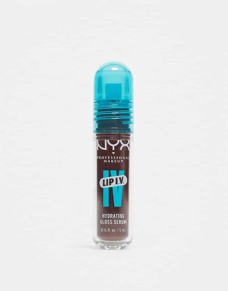 NYX Professional Makeup - Lip IV Hydrating Gloss Stain, feuchtigkeitsspendender Lipgloss - Mocha Me Wet-Braun von NYX Professional Makeup