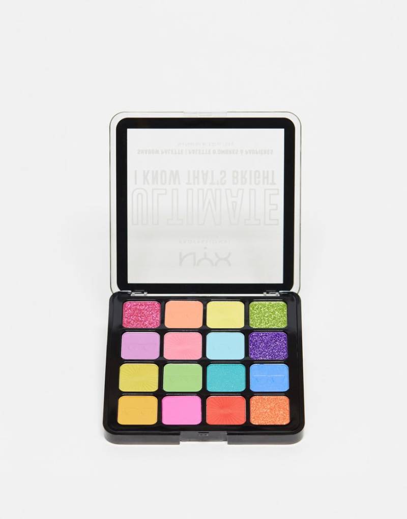 NYX Professional Makeup - Ultimate - Vegane Lidschattenpalette mit 16 Farben - I Know That's Bright-Bunt von NYX Professional Makeup