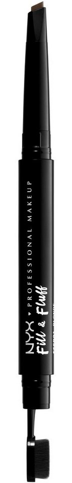 NYX Augenbrauen-Stift Professional Makeup Fill & Fluff Eyebrow Pomade Pencil, mit dichter Härchenbürste von NYX