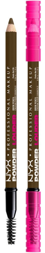 NYX Augenbrauenpflege Makeup Powder Louder Brow Pencil, mit Mikrofiber von NYX