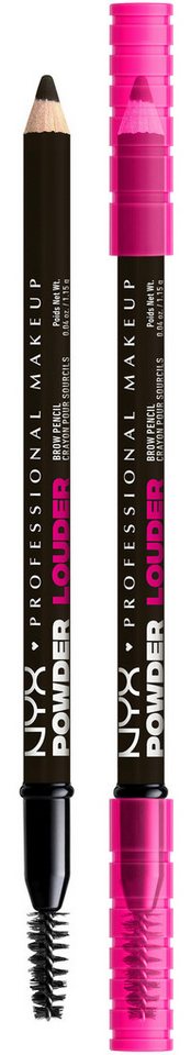 NYX Augenbrauenpflege Makeup Powder Louder Brow Pencil, mit Mikrofiber von NYX