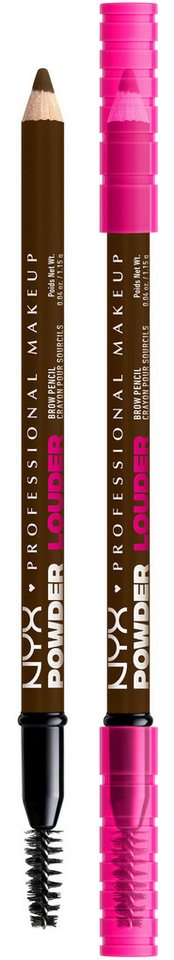 NYX Augenbrauenpflege Makeup Powder Louder Brow Pencil, mit Mikrofiber von NYX