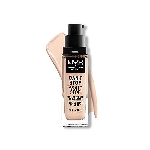 NYX Professional Makeup Can't Stop Won't Stop Full Coverage Foundation, Langanhaltend, Wasserfest, Vegane Formel, Mattierter Teint, Farbton: Light porcelain von NYX PROFESSIONAL MAKEUP