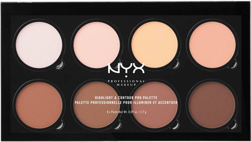 NYX Highlighter NYX Professional Makeup Highlight & Contour Pro Palette, mit einfacher Mischbarkeit von NYX