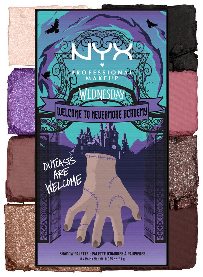 NYX Lidschatten-Palette NYX Professional Makeup Wednesday The Nevermore Academy Palette von NYX