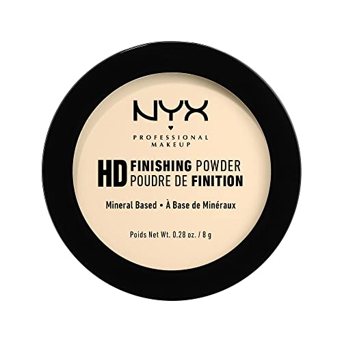 NYX Professional Makeup High Definition Finishing Powder, Gepresstes Puder, Perfektionierte Haut, Mattes Finish, Ölabsorbierend, Vegane Formel, 02 Banana von NYX PROFESSIONAL MAKEUP