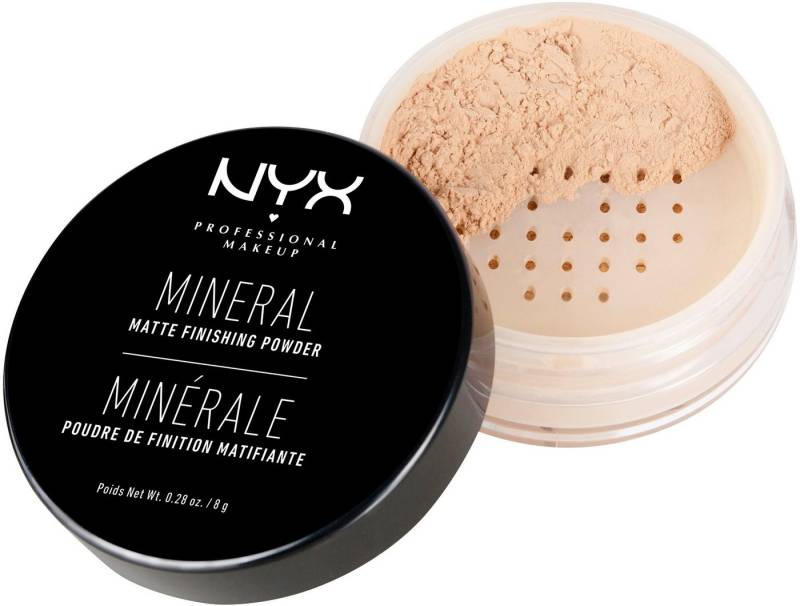 NYX Puder NYX Professional Makeup Mineral Finishing Powder, Loses Fixierpuder, ölabsondierende Wirkung, langanhaltend. von NYX