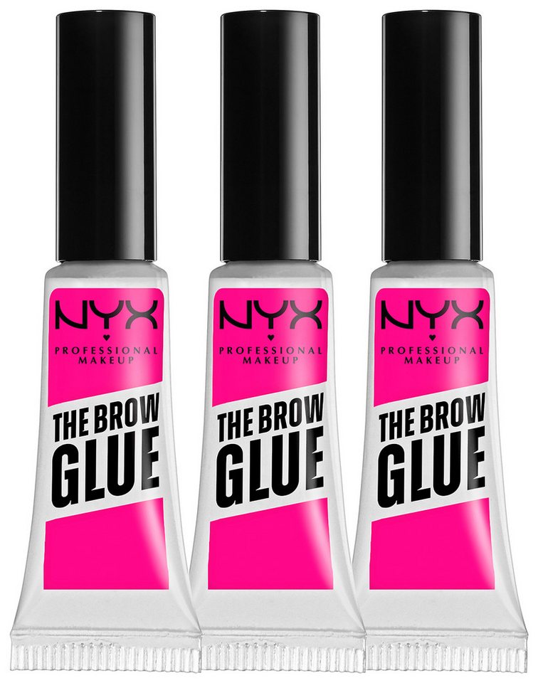 NYX Schmink-Set NYX Professional Makeup The Brow Glue Stick 3er Set, Hält lange, klebt nicht, mit jedem Augenbrauenstift kombinierbar. von NYX